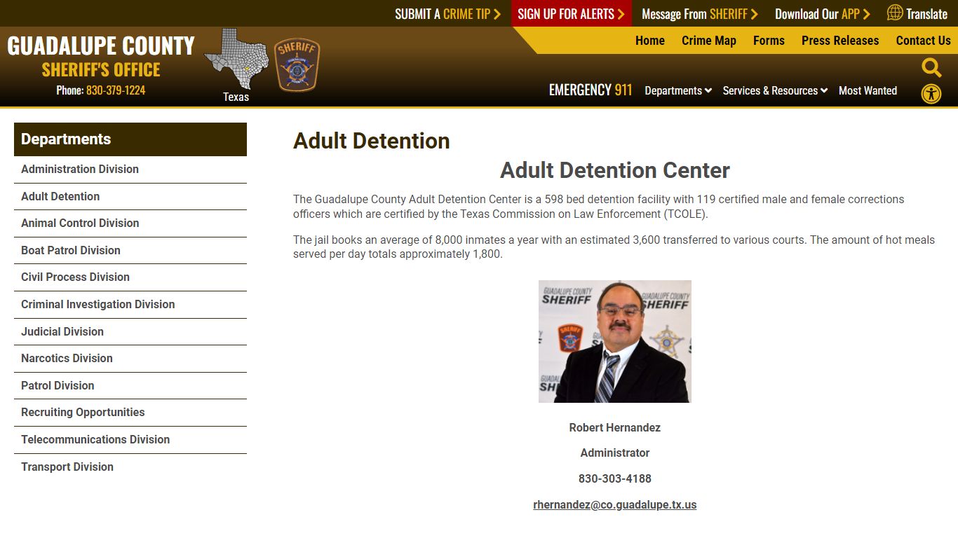 Adult Detention | Guadalupe County TX Sheriff's Office